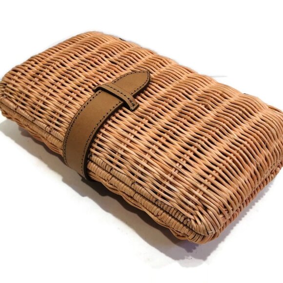 J. Crew Pink Wicker Purse - Picture 3 of 8